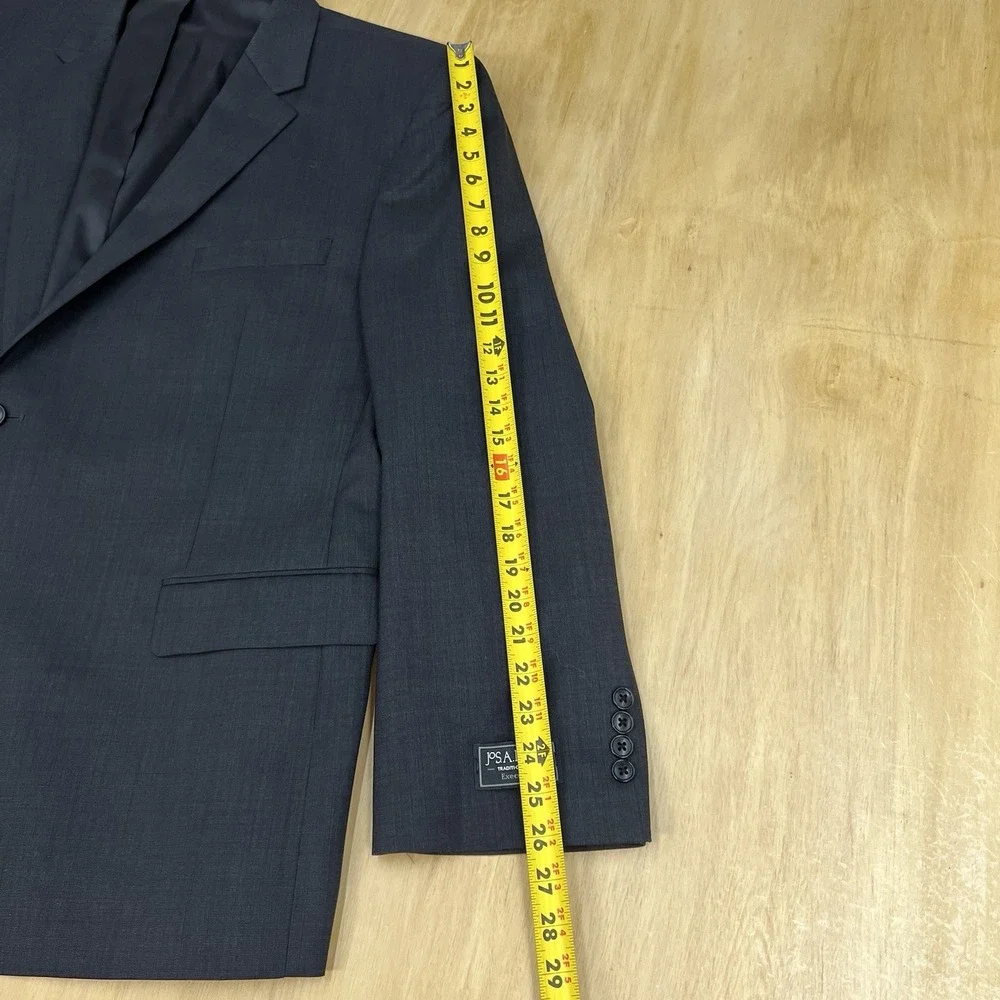 Jos A Bank Suit Top Jacket Blazer Sport Coat Men 50R Tailored Fit Wool Dark Gray